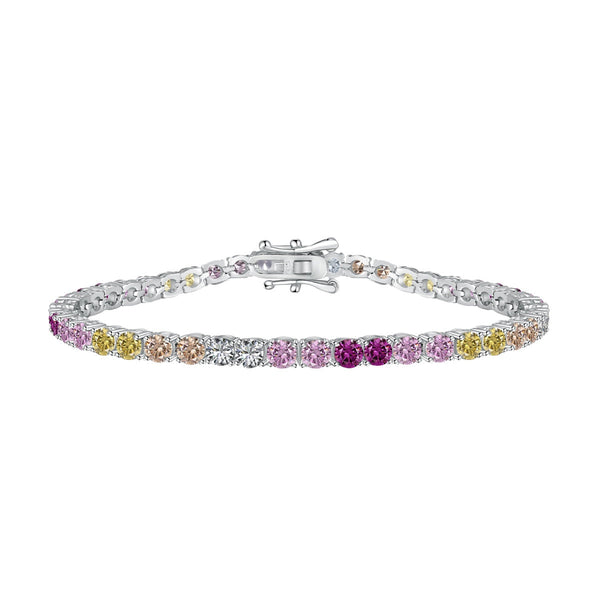 <MAGIC>Radiant Colorful Round Cut Tennis Bracelet