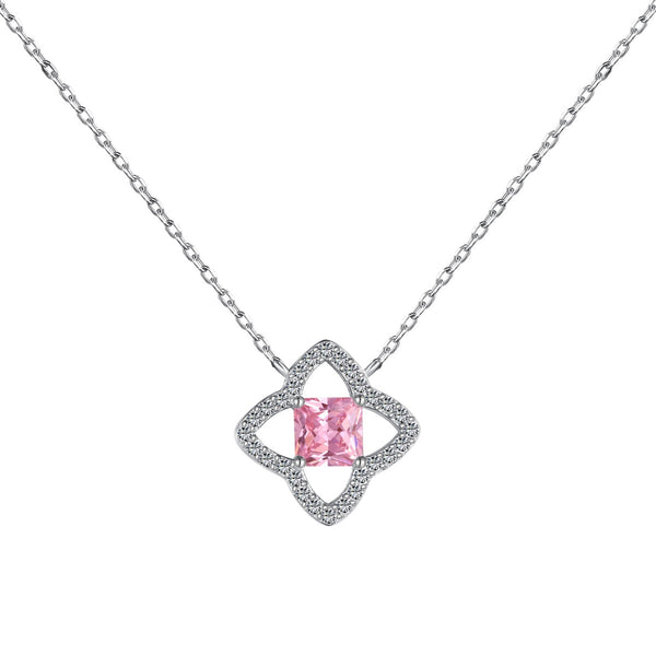 <MAGIC>Exquisite Flower Shape Princess Cut Necklace