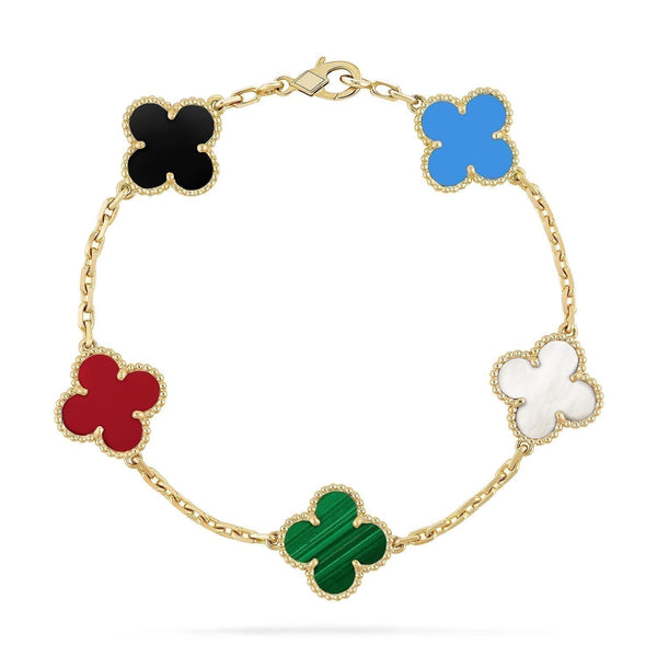 ˇMagic JewelryˇCLOVER 5 MOTIFS MULTICOLOR  BRACELET