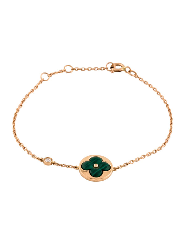 <MAGIC>SUN MALACHITE 1 DIAMOND PINK GOLD BRACELET