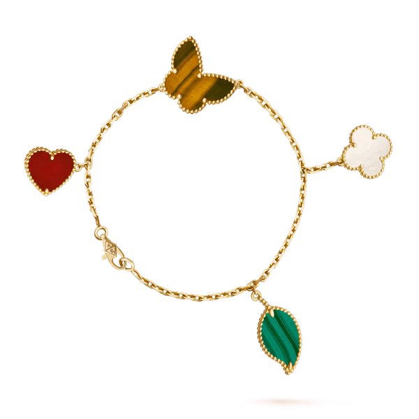 ˇMagic JewelryˇLUCKY SPRING 5 MOTIF GOLD BRACELET