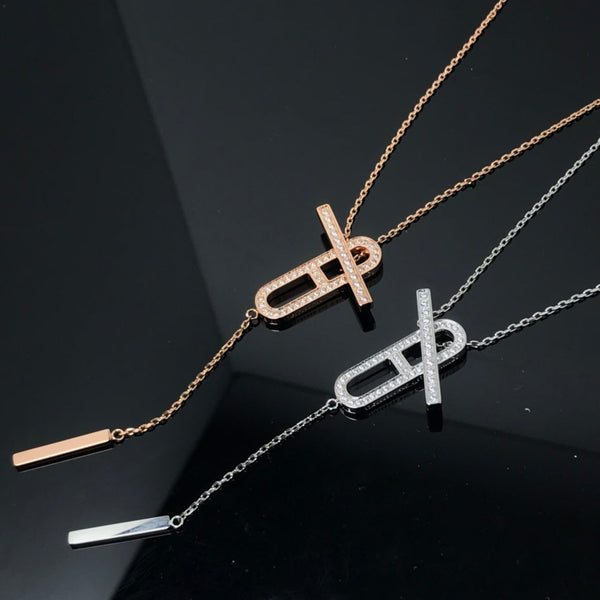 <MAGIC>HM NECKLACE PLATINUM ROSE GOLD DIAMOND