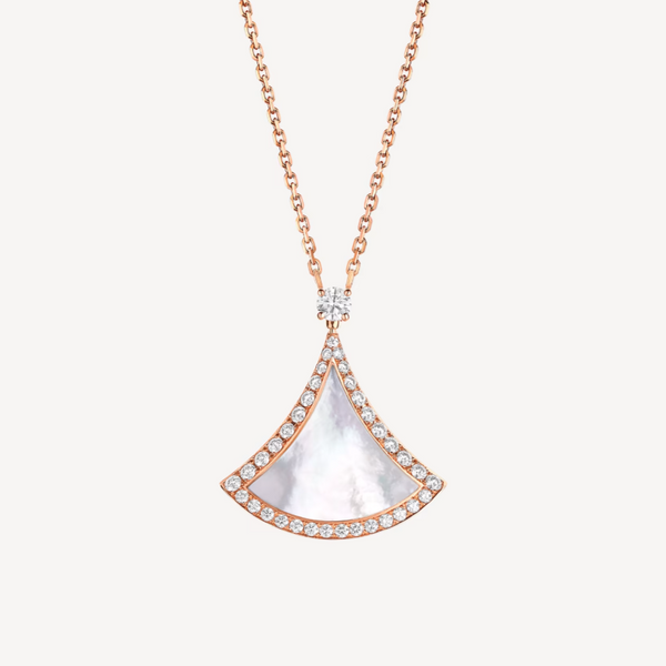 <MAGIC>DREAM MOP DIAMOND PAVED PINK GOLD NECKLACE