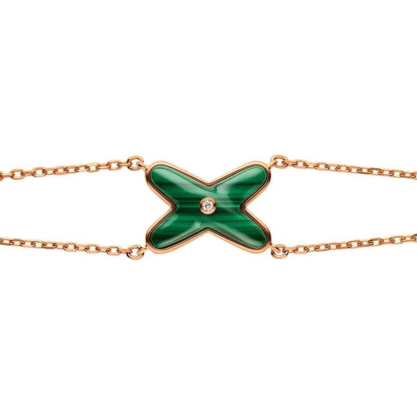 <MAGIC>JEUX BRACELET MALACHITE PINK GOLD 1 DIAMOND
