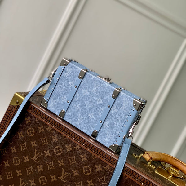 WALLET TRUNK TAIGARAMA 21.5 IN BLUE MONOGRAM COATED CANVAS