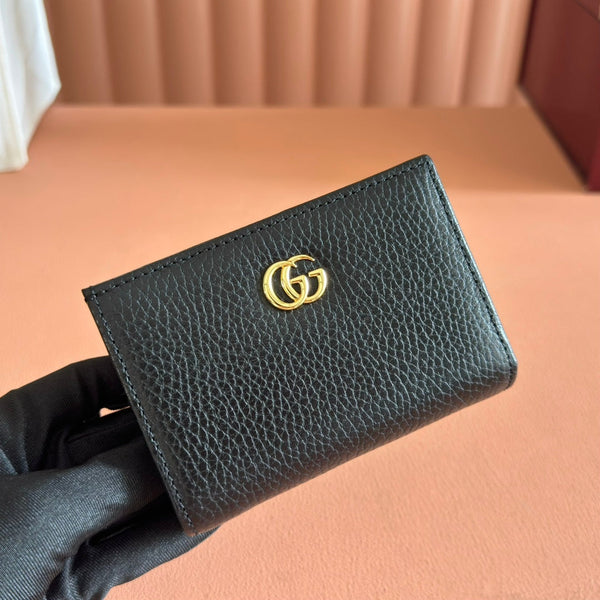 GG MARMONT SMALL WALLET 11 BLACK IN CALFSKIN