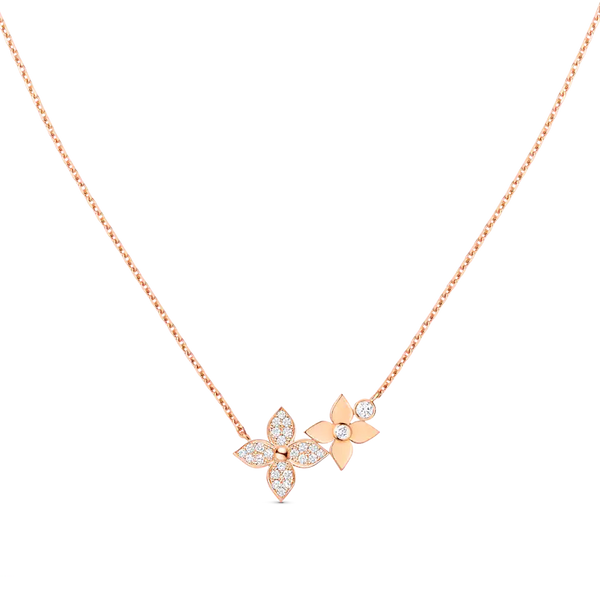<MAGIC>STAR BLOSSOM NECKLACE PINK GOLD DIAMONDS